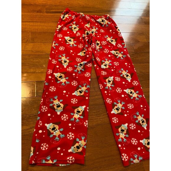 Girls Ice Skating Dog Fleece Pajama Pants Size Medium - Picture 2 of 5